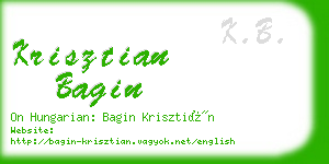krisztian bagin business card